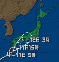 Carte meteorologique du mouvement d un typhon